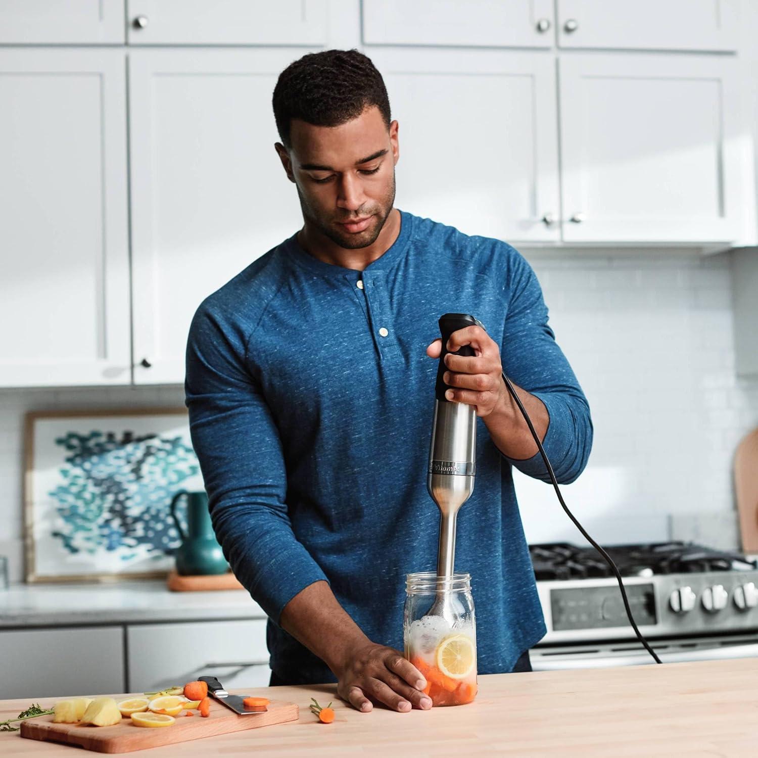imageVitamix 5Speed Immersion Blender ProfessionalGrade Hand Blender with 625Watt Motor and StainlessSteel Blade Stainless SteelWhiteWhite