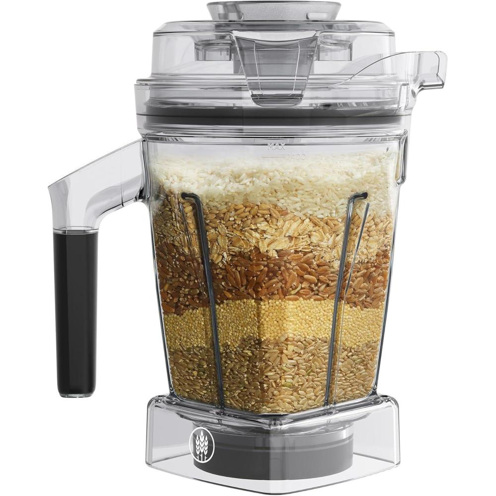 imageVitamix 64Ounce LowProfile Blender Container with SELFDETECT BPAFree LaserCut StainlessSteel Blades Fits Under Most Kitchen Cabinets Compatible with all fullsize Vitamix BlendersClear