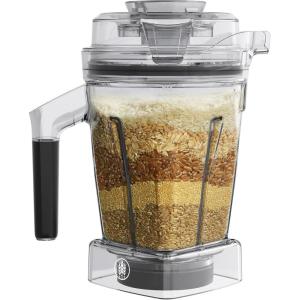 Vitamix 64-Ounce Low-Profile Blender Container with SELF-DETECT, BPA-Free, Laser-Cut Stainless-Steel Blades, Fits Under Most Kitchen Cabinets, Compatible with all full-size Vitamix Blenders(Clear)