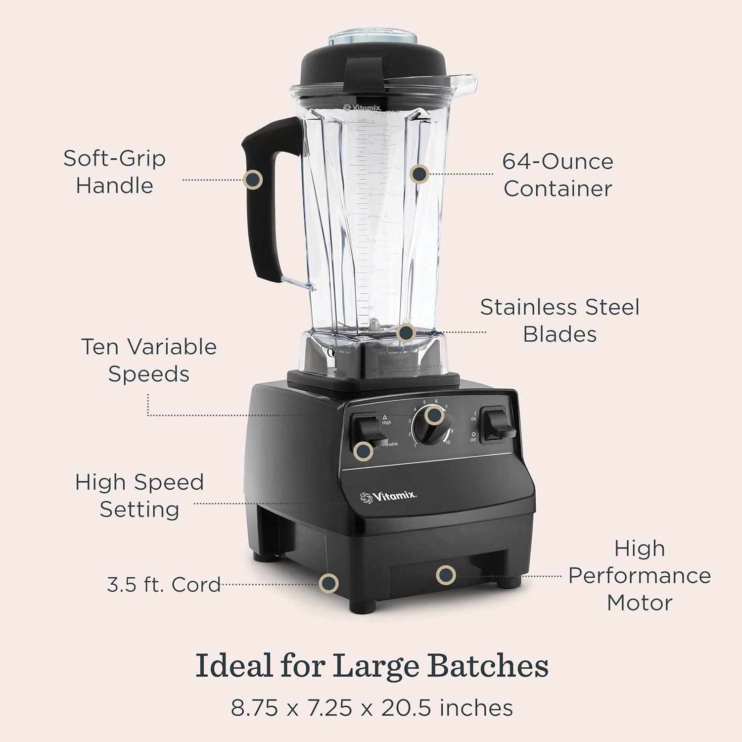 imageVitamix 5200 Blender ProfessionalGrade Blender for Smoothies Soups Ice Cream and More StainlessSteel Blades SelfCleaning Kitchen Appliance 64 Oz Container BlackWhite