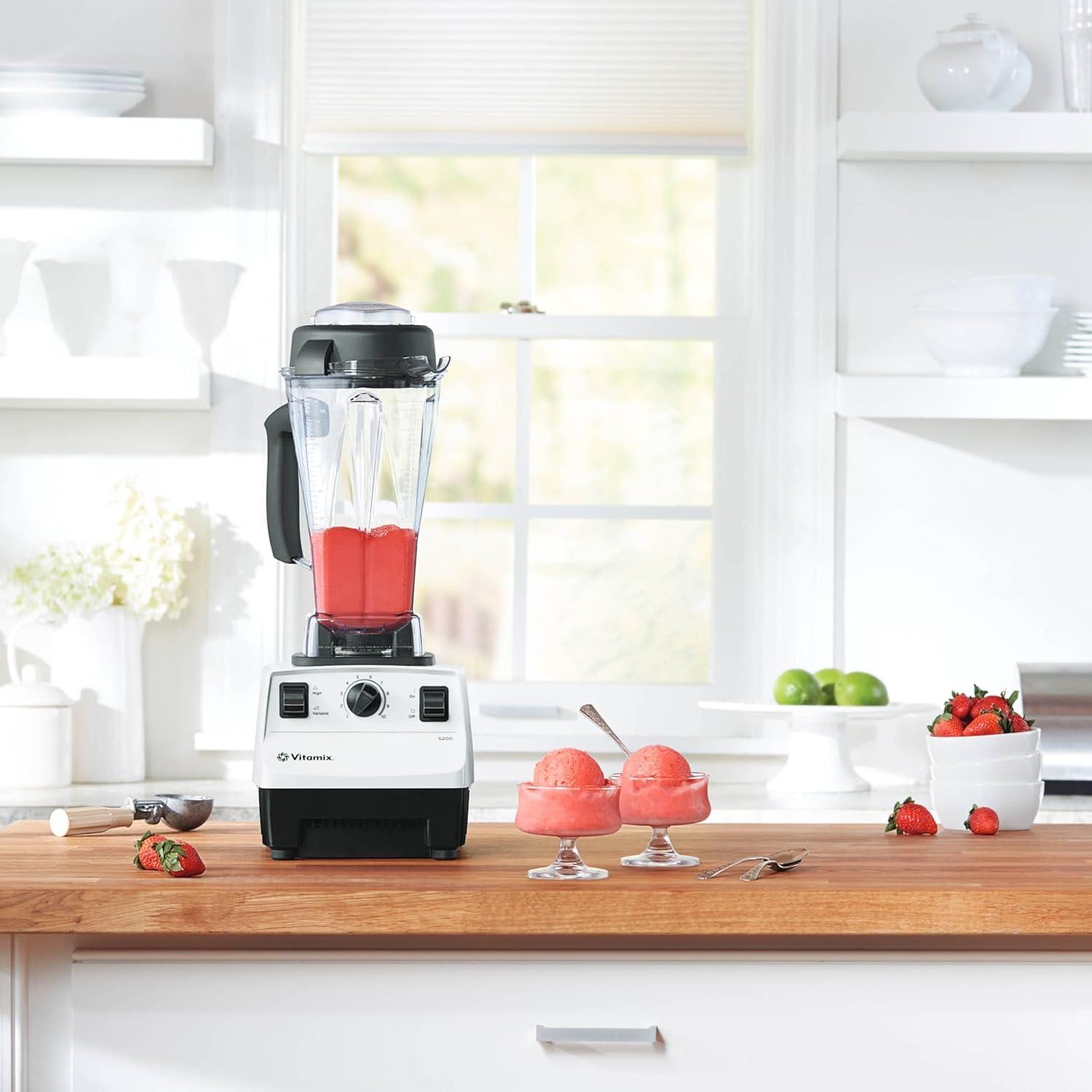 imageVitamix 5200 Blender ProfessionalGrade Blender for Smoothies Soups Ice Cream and More StainlessSteel Blades SelfCleaning Kitchen Appliance 64 Oz Container BlackWhite