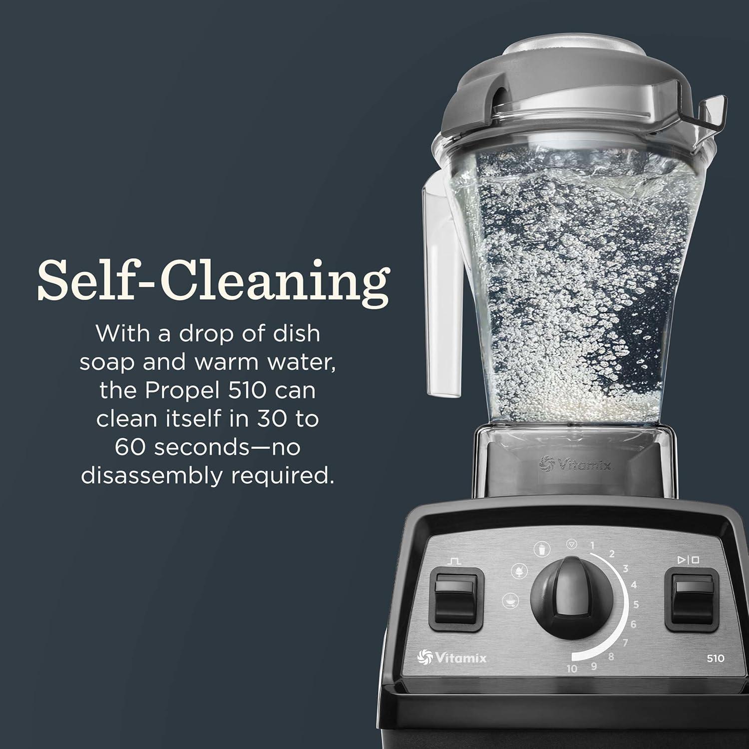 imageVitamix Propel Series 510 Blender with Three Blending Programs ProfessionalGrade Blender for Smoothies and More StainlessSteel Blades SelfCleaning Kitchen Appliance 48 Oz Container BlackSlate