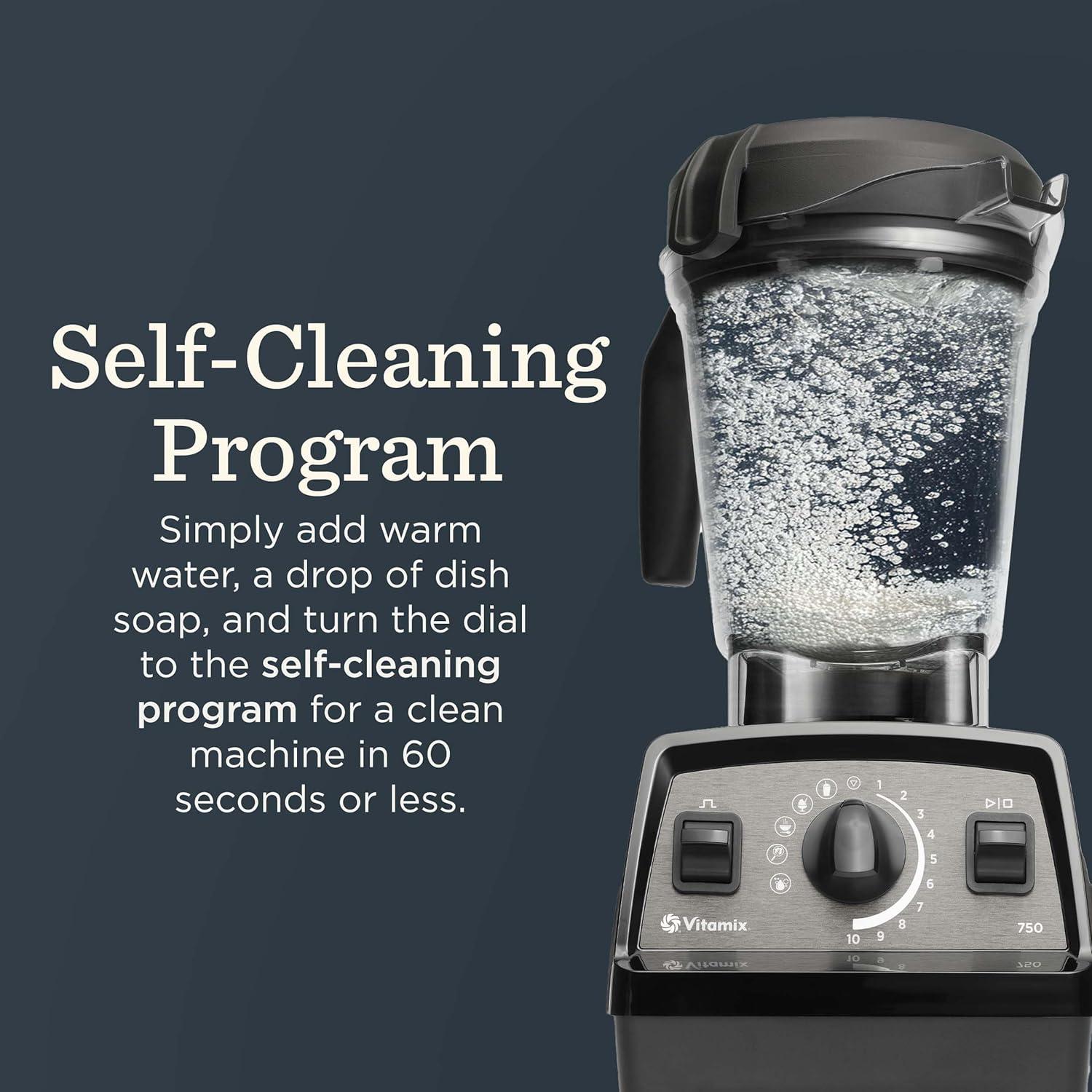 imageVitamix Propel Series 750 Blender Stainless Steel Container Four Blending Programs SelfCleaning Program ProfessionalGrade Blender for Smoothies Soups and More StainlessSteel Blades Black