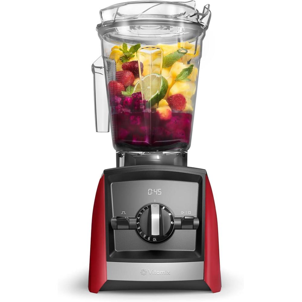 imageVitamix A2500 Ascent Series Smart Blender ProfessionalGrade 64 oz LowProfile Container Slate RenewedRed