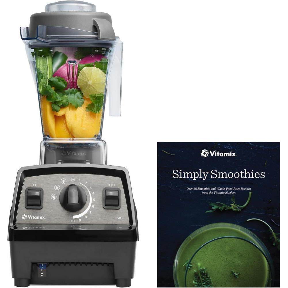 imageVitamix Propel 510 Blender with Simply Smoothies Cookbook 3 Preset Blending Programs ProfessionalGrade 48oz Container SlateBlack
