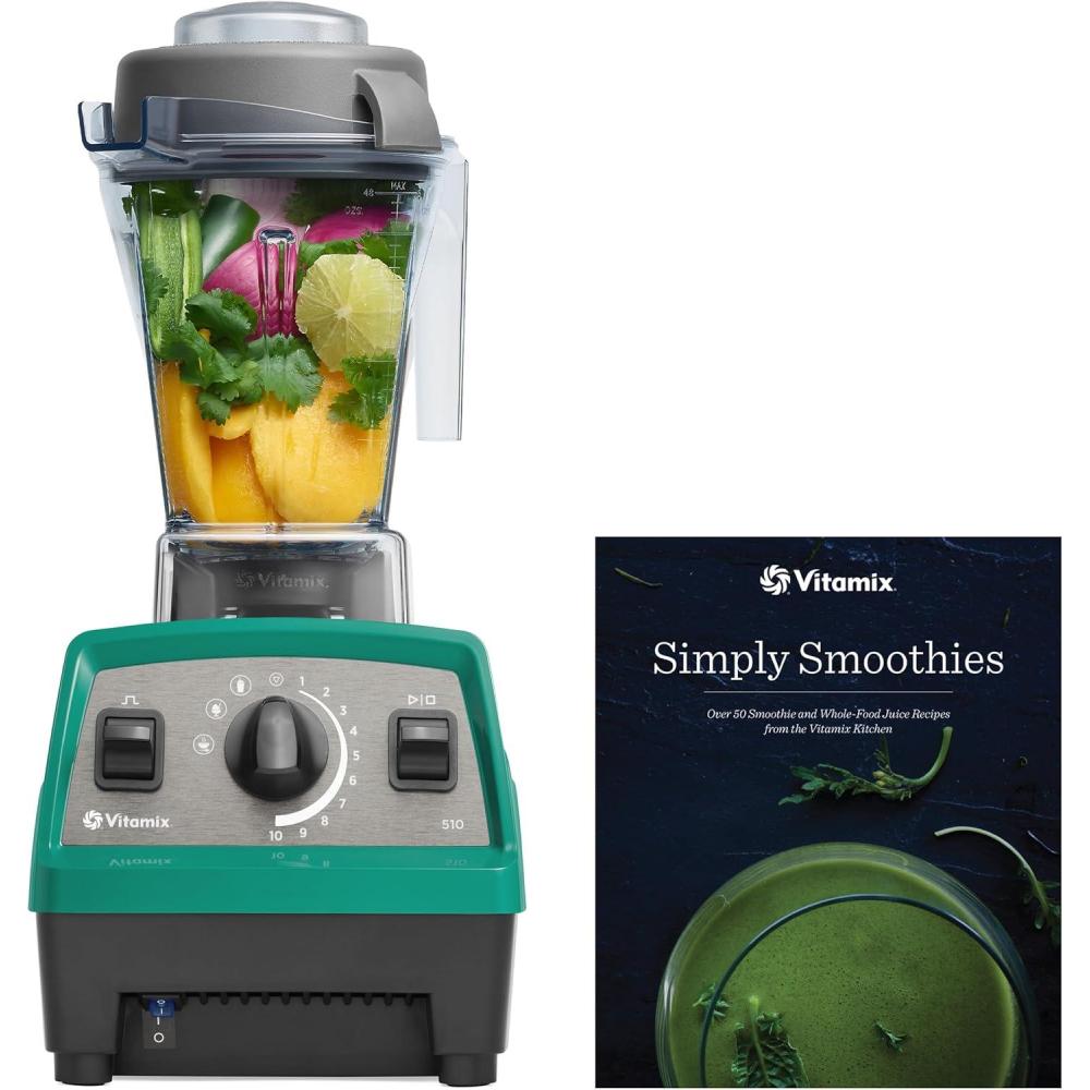 imageVitamix Propel 510 Blender with Simply Smoothies Cookbook 3 Preset Blending Programs ProfessionalGrade 48oz Container SlateEmerald