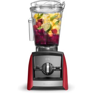 Vitamix A2500 Ascent Series Smart Blender, Professional-Grade, 64 oz. Low-Profile Container, Slate (Renewed)(Red)